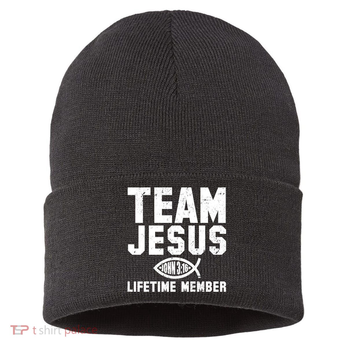 Team Jesus Lifetime Member John 3:16 Sustainable Knit Beanie