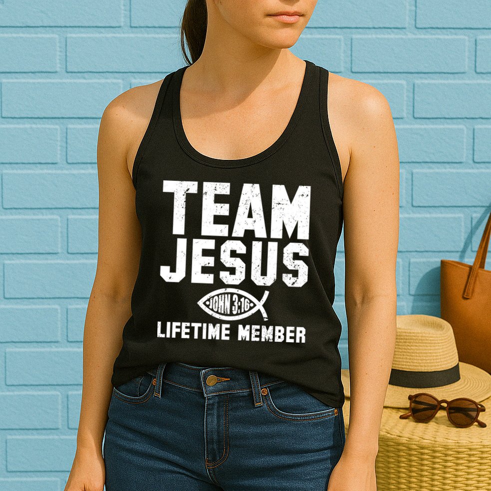 Team Jesus Lifetime Member John 3:16 Womens Tank Top