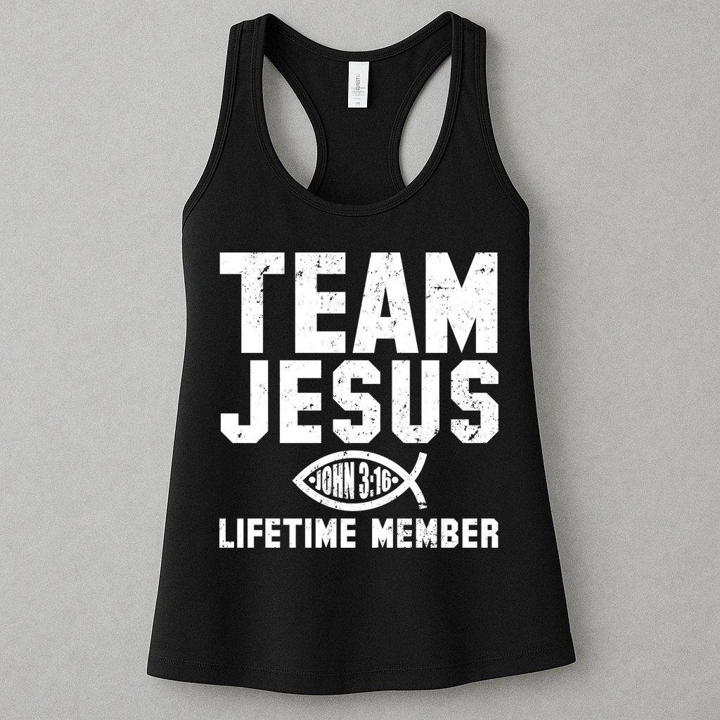 Team Jesus Lifetime Member John 3:16 Womens Tank Top