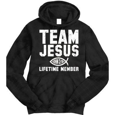 Team Jesus Lifetime Member John 3:16 Tie Dye Hoodie