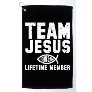 Team Jesus Lifetime Member John 3:16 Platinum Collection Golf Towel