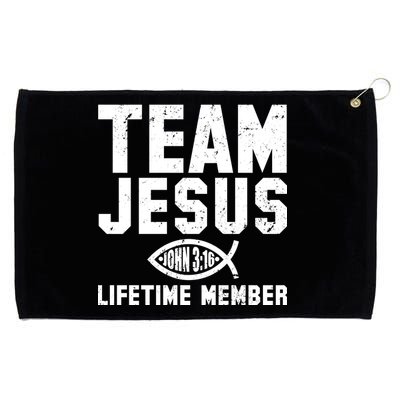 Team Jesus Lifetime Member John 3:16 Grommeted Golf Towel