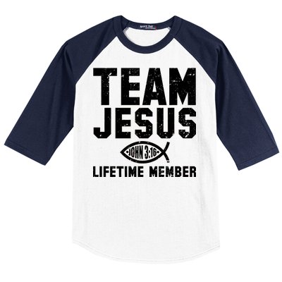 Team Jesus Lifetime Member John 3:16 Baseball Sleeve Shirt