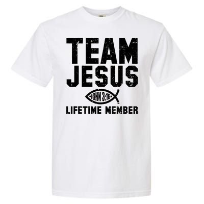 Team Jesus Lifetime Member John 3:16 Garment-Dyed Heavyweight T-Shirt