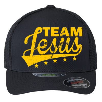 Team Jesus Vintage Christian Flexfit Unipanel Trucker Cap