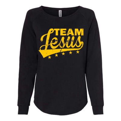 Team Jesus Vintage Christian Womens California Wash Sweatshirt