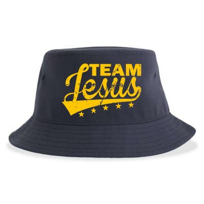 Team Jesus Vintage Christian Sustainable Bucket Hat