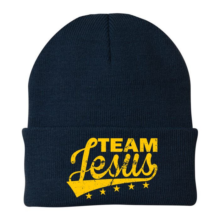 Team Jesus Vintage Christian Knit Cap Winter Beanie