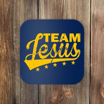 Team Jesus Vintage Christian Coaster