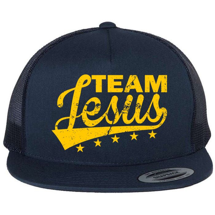 Team Jesus Vintage Christian Flat Bill Trucker Hat