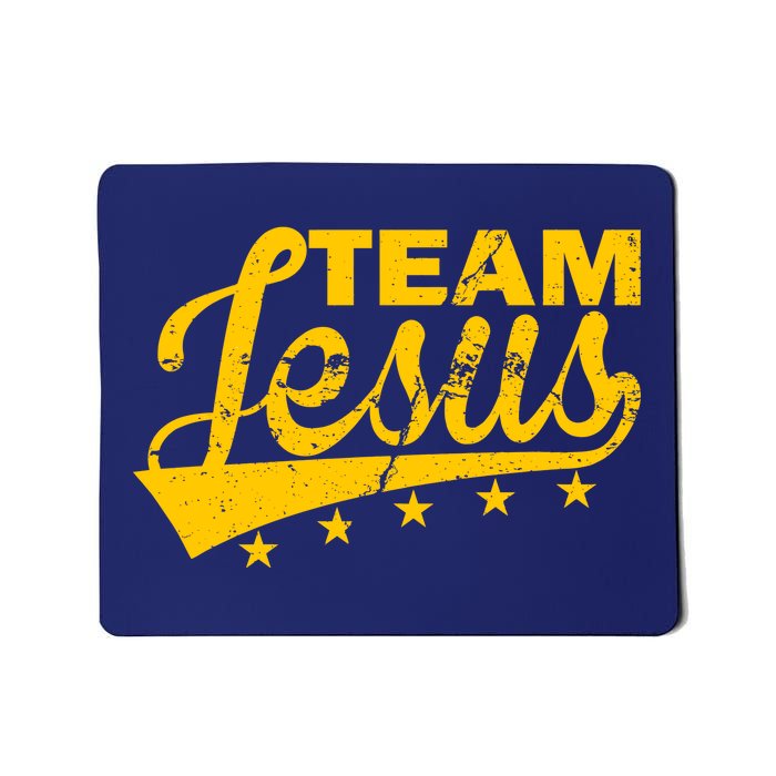 Team Jesus Vintage Christian Mousepad