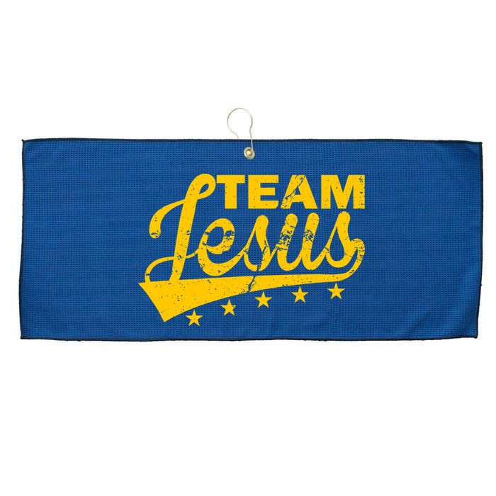 Team Jesus Vintage Christian Large Microfiber Waffle Golf Towel