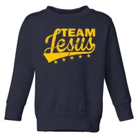 Team Jesus Vintage Christian Toddler Sweatshirt