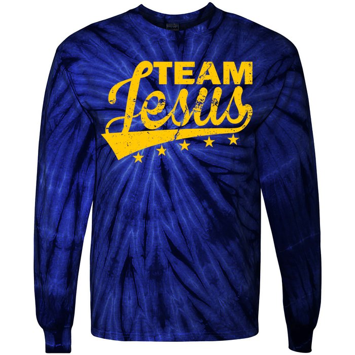 Team Jesus Vintage Christian Tie-Dye Long Sleeve Shirt