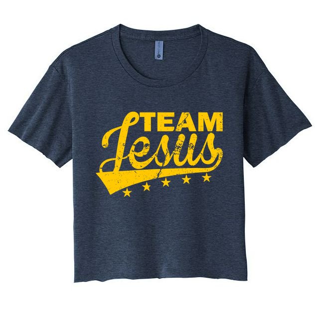 Team Jesus Vintage Christian Crop Top