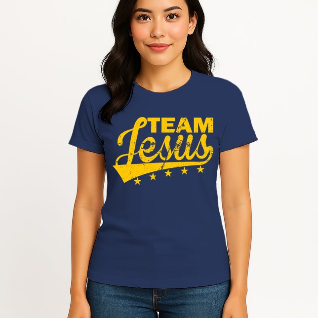 Team Jesus Vintage Christian Womens T-Shirt