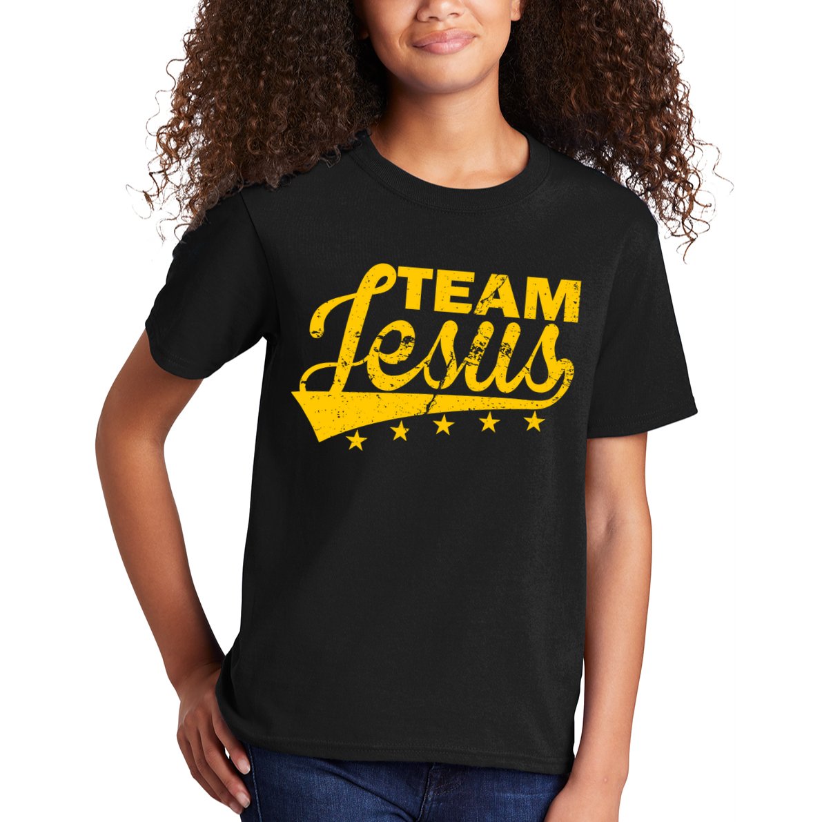 Team Jesus Vintage Christian Kids T-Shirt