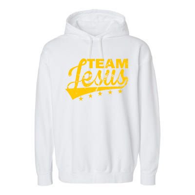 Team Jesus Vintage Christian Garment-Dyed Fleece Hoodie