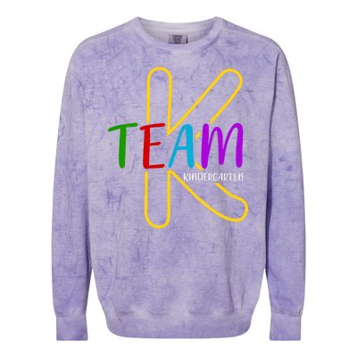 Team K Kindergarten Colorblast Crewneck Sweatshirt