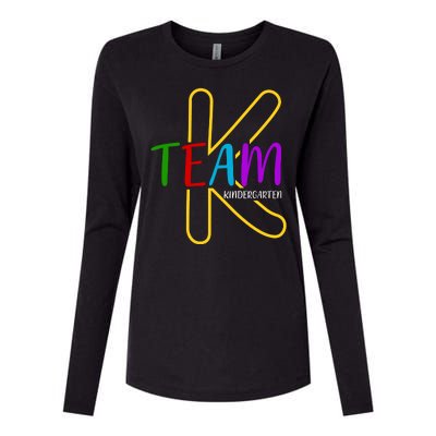 Team K Kindergarten Womens Cotton Relaxed Long Sleeve T-Shirt