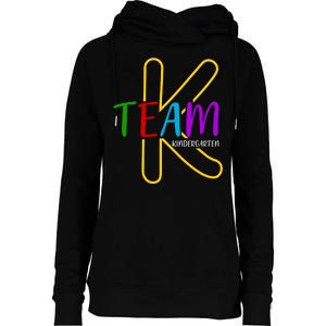 Team K Kindergarten Womens Funnel Neck Pullover Hood