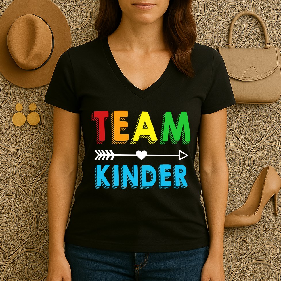 Team Kinder Women's V-Neck T-Shirt