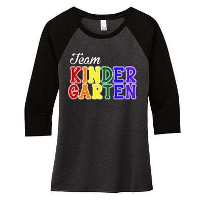 Team Kindergarten Women's Tri-Blend 3/4-Sleeve Raglan Shirt