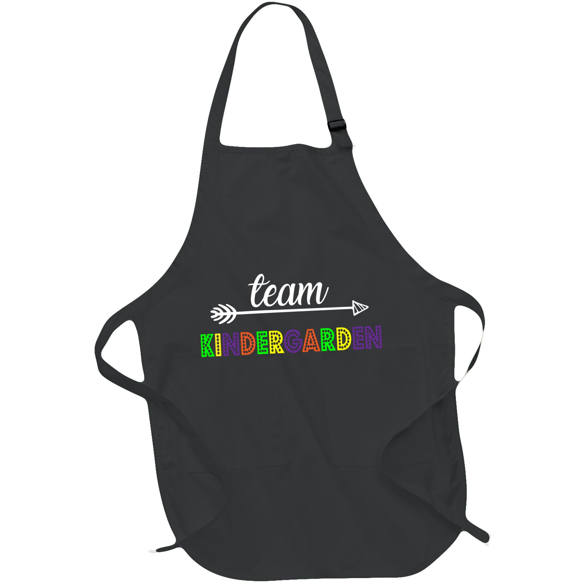 Team Kindergarten Arrow Colorful Logo Apron