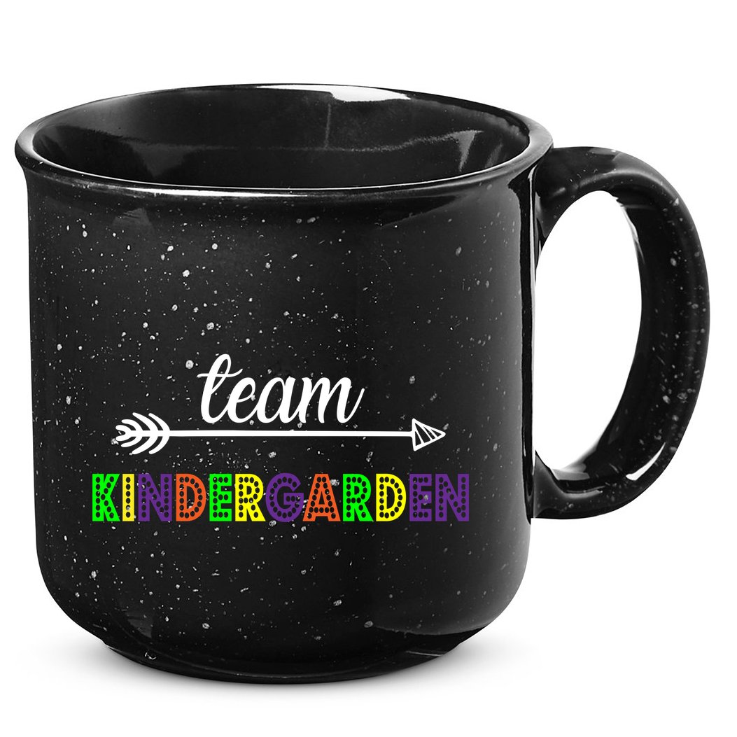 Team Kindergarten Arrow Colorful Logo 15oz Campfire Ceramic Mug
