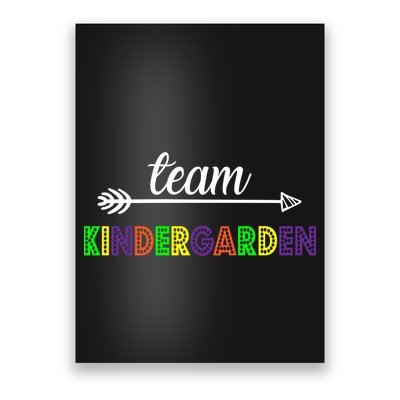 Team Kindergarten Arrow Colorful Logo Poster