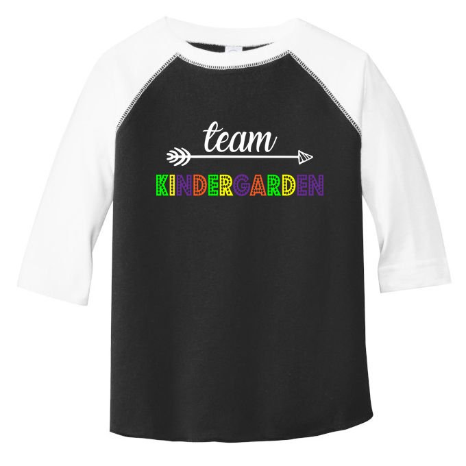 Team Kindergarten Arrow Colorful Logo Toddler Fine Jersey T-Shirt