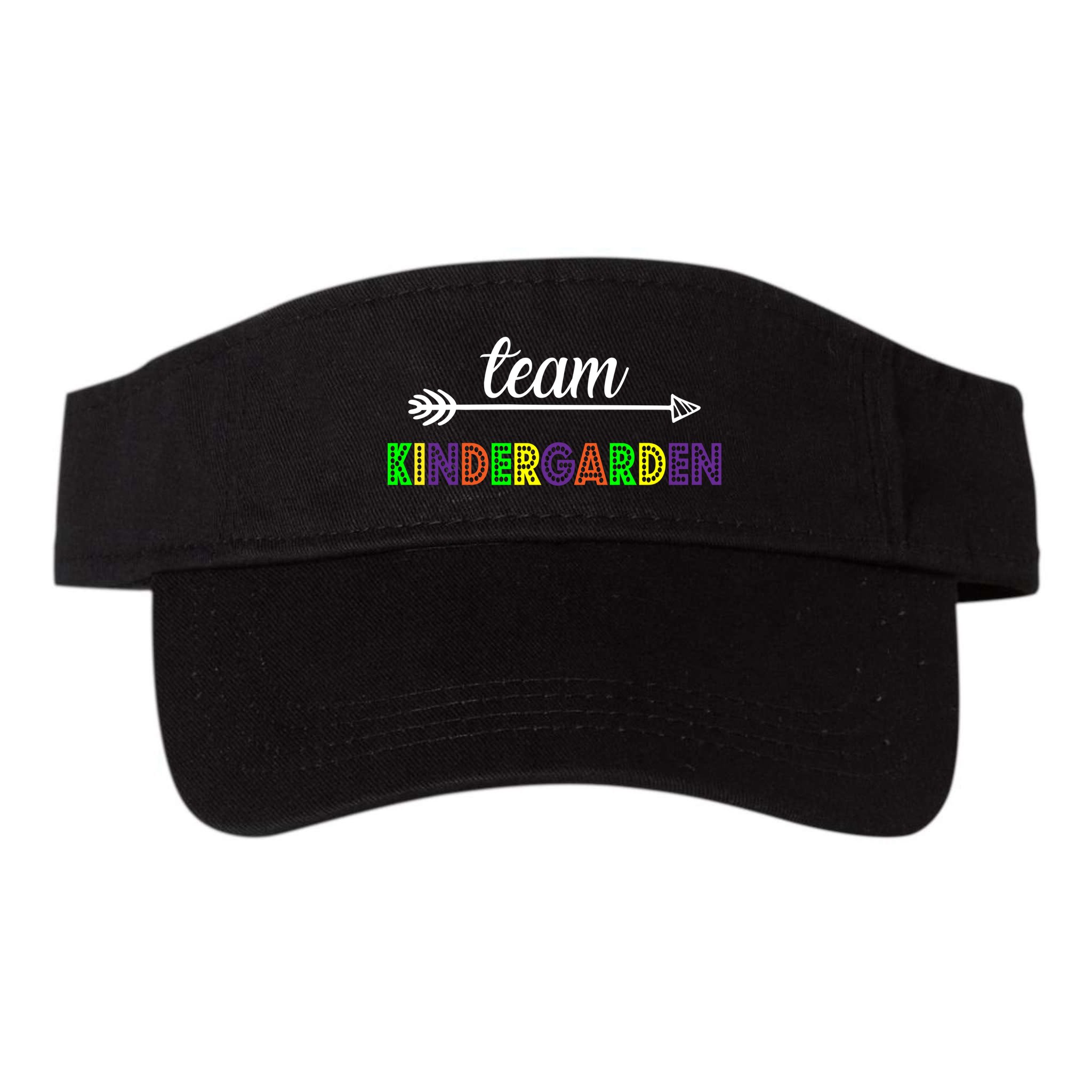 Team Kindergarten Arrow Colorful Logo Visor