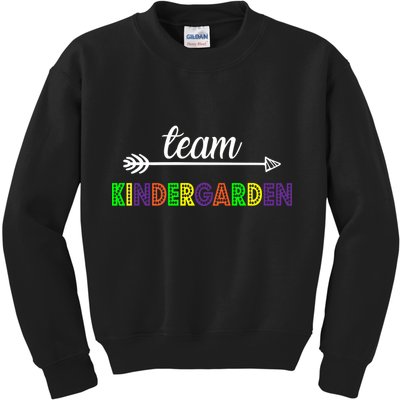 Team Kindergarten Arrow Colorful Logo Kids Sweatshirt