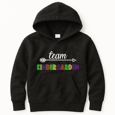 Team Kindergarten Arrow Colorful Logo Kids Hoodie
