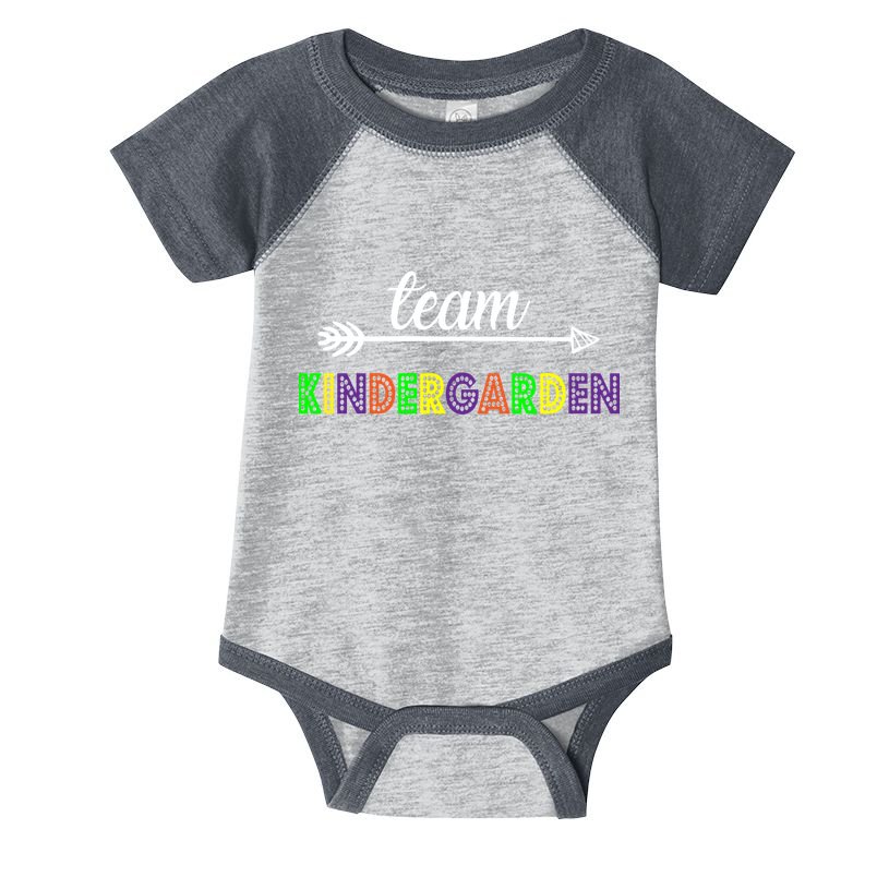 Team Kindergarten Arrow Colorful Logo Infant Baby Jersey Bodysuit