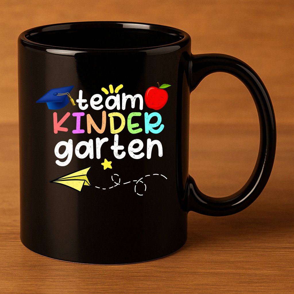Team Kindergarten Cute Back To Scool 11oz C Handle Ceramic Mug