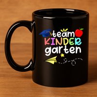 Team Kindergarten Cute Back To Scool 11oz C Handle Ceramic Mug