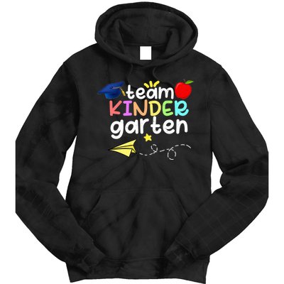 Team Kindergarten Cute Back To Scool Tie Dye Hoodie