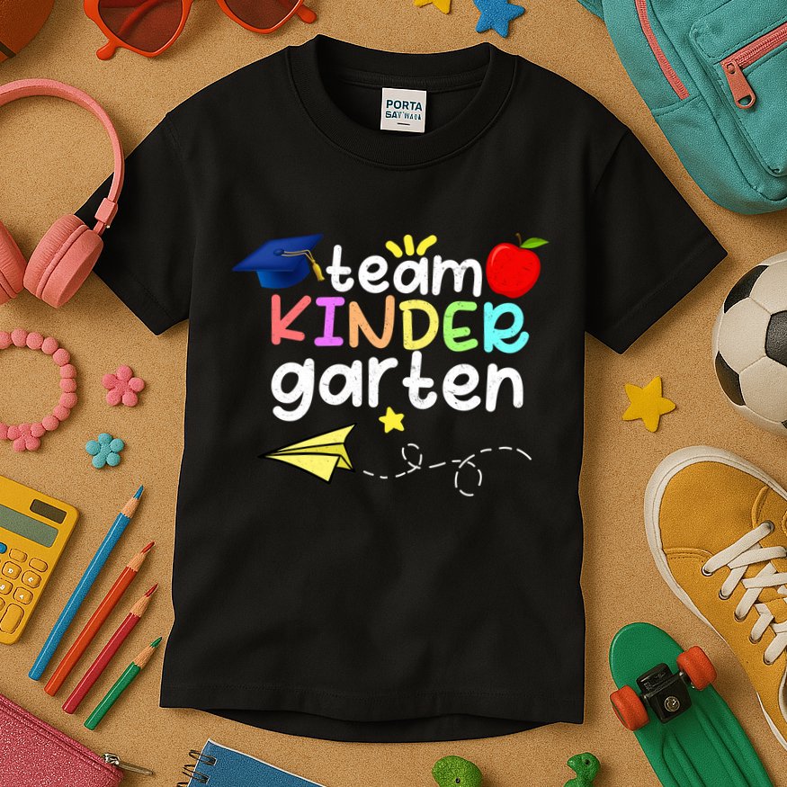 Team Kindergarten Cute Back To Scool Kids T-Shirt
