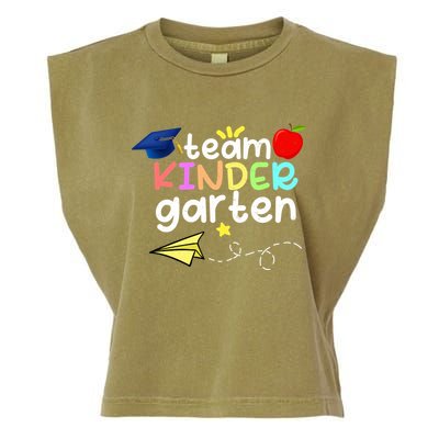 Team Kindergarten Cute Back To Scool Garment-Dyed Women's Muscle Tee