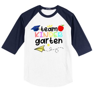 Team Kindergarten Cute Back To Scool Baseball Sleeve Shirt