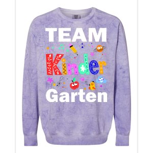 Team Kindergarten Teacher Colorblast Crewneck Sweatshirt