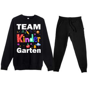 Team Kindergarten Teacher Premium Crewneck Sweatsuit Set