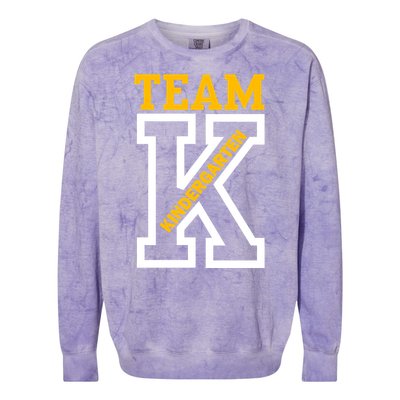 Team Kindergarten Teacher Logo Colorblast Crewneck Sweatshirt