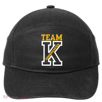 Team Kindergarten Teacher Logo 7-Panel Snapback Hat