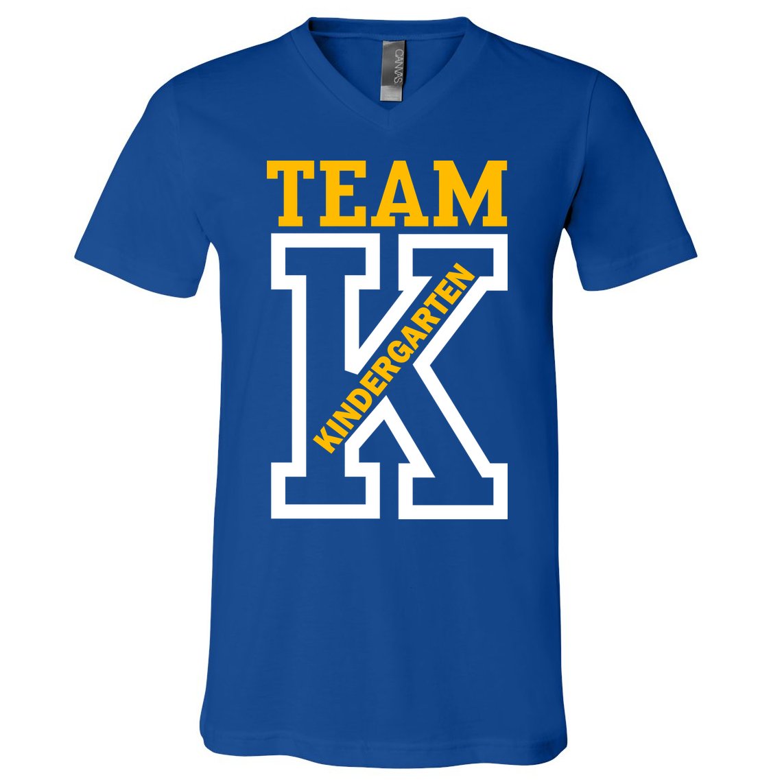 Team Kindergarten Teacher Logo V-Neck T-Shirt
