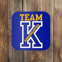 Team Kindergarten Teacher Logo Coaster