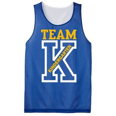 Team Kindergarten Teacher Logo Mesh Reversible Basketball Jersey Tank