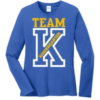 Team Kindergarten Teacher Logo Ladies Long Sleeve Shirt