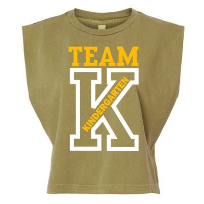 Team Kindergarten Teacher Logo Garment-Dyed Women's Muscle Tee